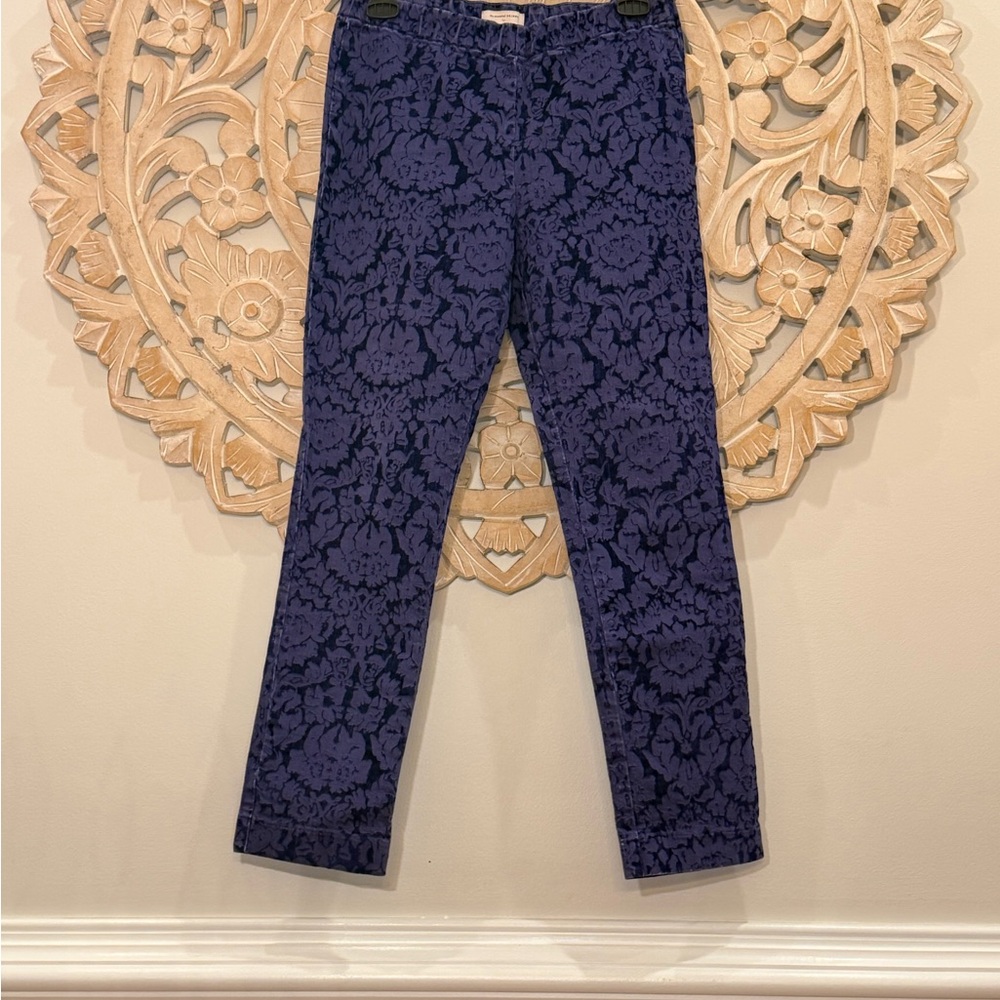 Anthropologie Women’s Pull on Purple Blue the essential skinny jacquard pants